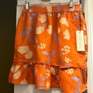 Rachel Zoe elastic waist with pockets ruffle skirt